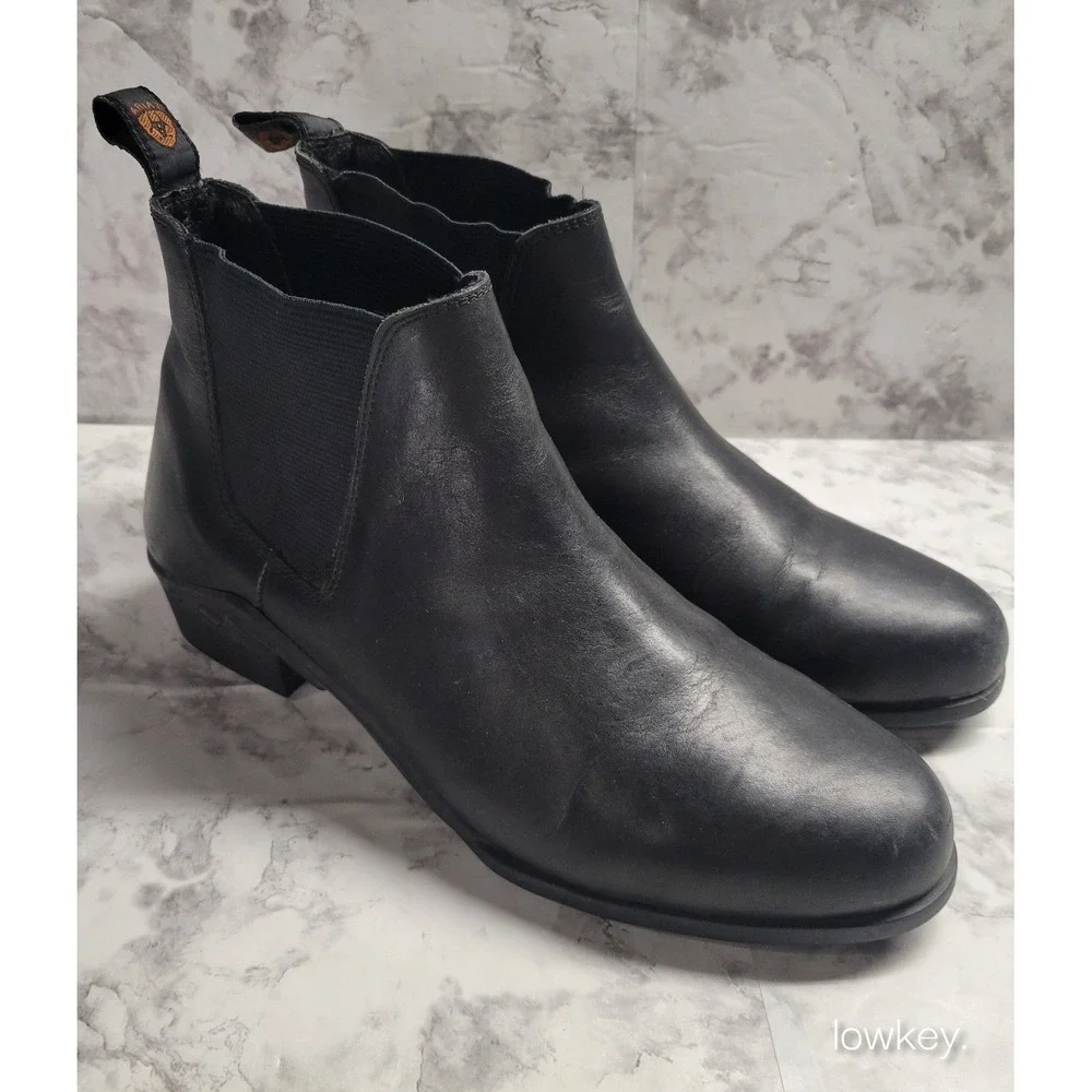 Ariat Heritage Paddock Boots Black Leather Equestrian Vintage Boots Womens 11